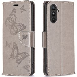 Mobigear Butterfly Samsung Galaxy A24 Hoesje Bookcase Portemonnee - Grijs