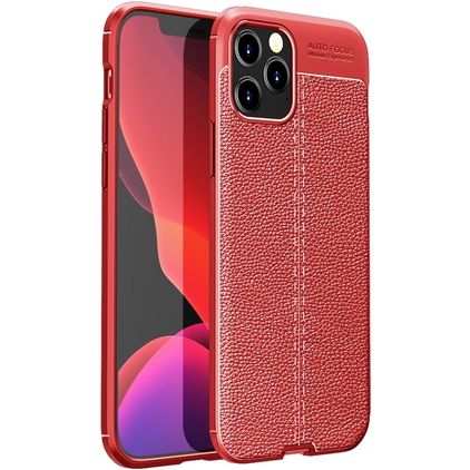 Mobigear Luxury iPhone 12 Pro Max Hoesje Flexibel TPU Backcover - Rood
