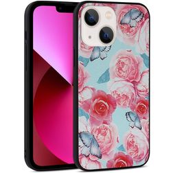 Mobigear Flowers iPhone 14 Hoesje Hardcase Backcover - Model 3