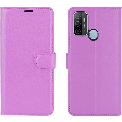 Mobigear Classic OPPO A53s Hoesje Bookcase Portemonnee - Paars