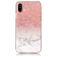 Mobigear Marble iPhone XS Hoesje Flexibel TPU Backcover - Wit / Roze