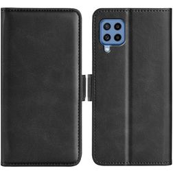 Mobigear Slim Magnet Samsung Galaxy M22 Hoesje Bookcase Portemonnee - Zwart