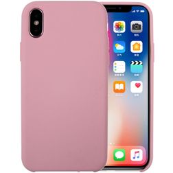 Mobigear Rubber Touch iPhone XS Siliconen Hoesje Backcover - Roze