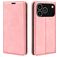 Mobigear Retro Slim iPhone 17 Pro Hoesje Bookcase Portemonnee - Roze