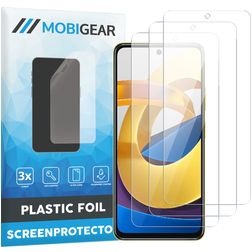 Mobigear POCO X4 Pro 5G Screenprotector Folie - Case Friendly (3-Pack)