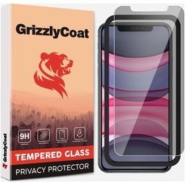 GrizzlyCoat Easy Fit AntiSpy iPhone XR Glazen Screenprotector Privacy - Case Friendly + Installatie Frame GrizzlyCoat Easy Fit AntiSpy iPhone XR Glazen Screenprotector Privacy - Case Friendly + Installatie Frame