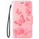 Mobigear Butterfly iPhone SE (2022) Hoesje Bookcase Portemonnee - Roze