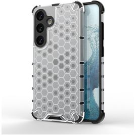 Mobigear Honeycomb Samsung Galaxy S24 Hoesje Hardcase Backcover Shockproof - Wit