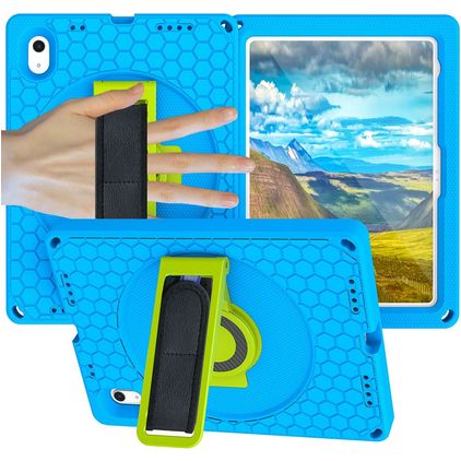 Mobigear Ruggedized iPad 10 (2022) Hoes EVA Schuim Backcover + Standaard - Blauw