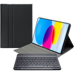 Mobilize Detachable Bluetooth Keyboard iPad 10 (2022) Hoes QWERTY Bluetooth Toetsenbord Bookcase - Zwart