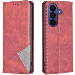 Mobigear Rhombus Slim Samsung Galaxy S26 Hoesje Bookcase - Rood