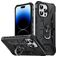 Mobigear Armor Ring iPhone 14 Pro Hoesje Hardcase Backcover Shockproof met Ringhouder - Zwart