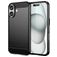 Mobigear Brushed Slim iPhone 16 Plus Hoesje Flexibel TPU Backcover - Zwart
