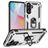 Mobigear Armor ring Samsung Galaxy A37 Hoesje Hardcase Backcover Shockproof met Ringhouder - Zilver