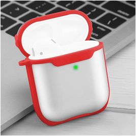 Mobigear Shockproof Apple AirPods 2 Hoesje Flexibel TPU - Rood
