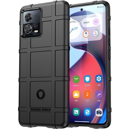 Mobigear Rugged Shield Motorola Edge 30 Fusion Hoesje Flexibel TPU Backcover Shockproof - Zwart
