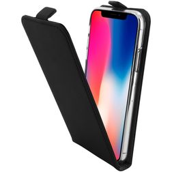 Mobiparts Premium iPhone X Hoesje Flipcase - Zwart