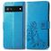 Mobigear Clover Google Pixel 6a Hoesje Bookcase Portemonnee - Blauw