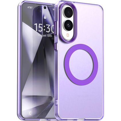 Mobigear Shockproof Samsung Galaxy S25 Edge MagSafe Hoesje Hardcase Backcover - Paars