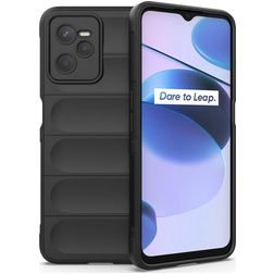 Mobigear Bumpy Realme C35 Hoesje Flexibel TPU Backcover - Zwart