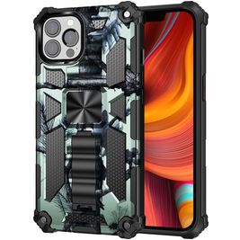 Mobigear Armor Stand iPhone 13 Pro Max Hoesje Hardcase Backcover Shockproof met Standaard - Groen