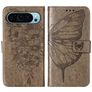 Mobigear Butterfly Google Pixel 9 Hoesje Bookcase Portemonnee - Grijs