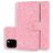 Mobigear Mandala iPhone 11 Hoesje Bookcase Portemonnee - Roze