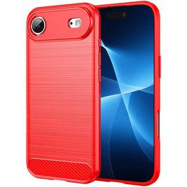 Mobigear Brushed Slim iPhone Air Hoesje Flexibel TPU Backcover - Rood