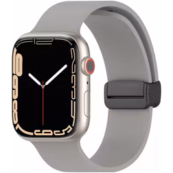 Mobigear Sport Mag Siliconen Apple Watch Bandje Magneetsluiting - 42/41/40/38 mm - Grijs