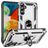 Mobigear Armor Ring Samsung Galaxy A24 Hoesje Hardcase Backcover Shockproof met Ringhouder - Zilver