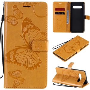 Mobigear Butterfly LG V60 ThinQ Hoesje Bookcase Portemonnee - Cognac