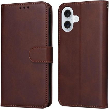Mobigear Wallet iPhone 17 Hoesje Bookcase Portemonnee - Bruin