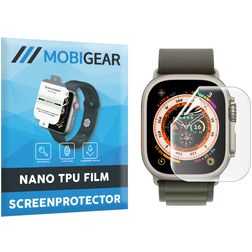 Mobigear Apple Watch Ultra - 49 mm Screenprotector Folie - Case Friendly - Zwart