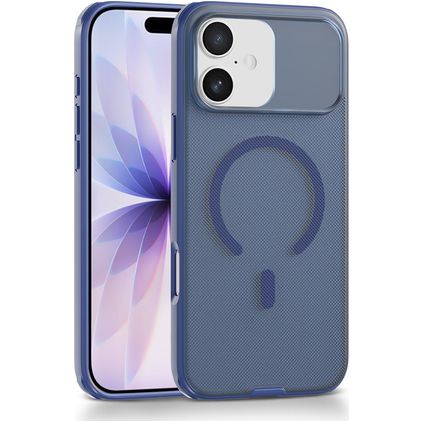 Mobigear Shockproof Grip iPhone 17 MagSafe Hoesje Hardcase Backcover - Blauw
