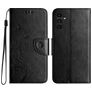Mobigear Flowers Samsung Galaxy A56 Hoesje Bookcase Portemonnee - Zwart