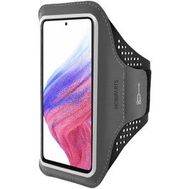 Mobiparts Comfort Fit Telefoonhouder Hardlopen Samsung Galaxy A53 Sport Hoesje Neopreen Sportarmband - Zwart