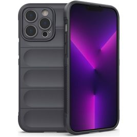 Mobigear Bumpy iPhone 14 Pro Max Hoesje Flexibel TPU Backcover - Charcoal Mobigear Bumpy iPhone 14 Pro Max Hoesje Flexibel TPU Backcover - Charcoal