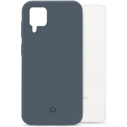 Mobilize Rubber Gelly Samsung Galaxy A12 Hoesje Flexibel TPU Backcover - Matt Blue