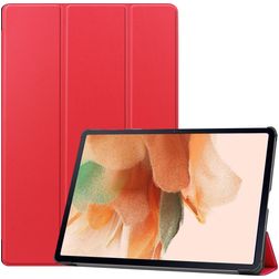 Mobigear Tri-Fold Samsung Galaxy Tab S7 FE Hoes Bookcase - Rood