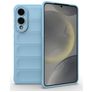 Mobigear Bumpy Samsung Galaxy S25 Edge Hoesje Flexibel TPU Backcover - Blauw