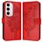 Mobigear Butterfly Samsung Galaxy S24 FE Hoesje Bookcase Portemonnee - Rood