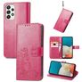 Mobigear Clover Samsung Galaxy A73 Hoesje Bookcase Portemonnee - Magenta