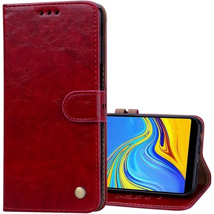 Mobigear Wallet Samsung Galaxy J6 Plus Hoesje Bookcase Portemonnee - Rood