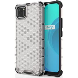 Mobigear Honeycomb Realme C11 (2020) Hoesje Hardcase Backcover Shockproof - Wit