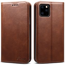 Suteni Art iPhone 11 Hoesje Bookcase Portemonnee - Bruin