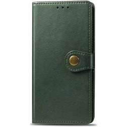 Mobigear Snap Button OPPO A9 (2020) Hoesje Bookcase Portemonnee - Groen