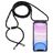 Mobigear Lanyard iPhone 11 Flexibel TPU Hoesje met koord - Transparant / Zwart