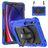 Mobigear SureGrip Xtreme Samsung Galaxy Tab S9 FE Hoes Hard Kunststof,Siliconen Backcover + Stylus Houder + Schouderband + Standaard - Donkerblauw