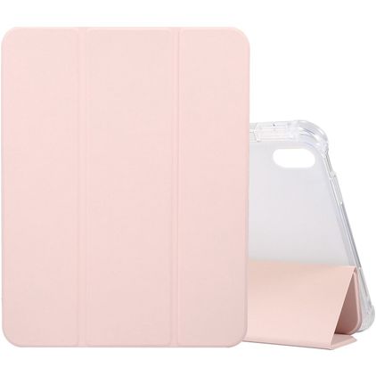 Mobigear Tri-Fold Gel iPad 10 (2022) Hoes TPU,Kunstleer Bookcase + Stylus Houder - Roze