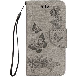 Mobigear Butterfly iPhone X Hoesje Bookcase Portemonnee - Grijs